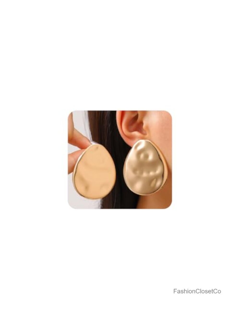 Chunky Big Gold Statement Earrings Women Large Irregular Drop Dangle